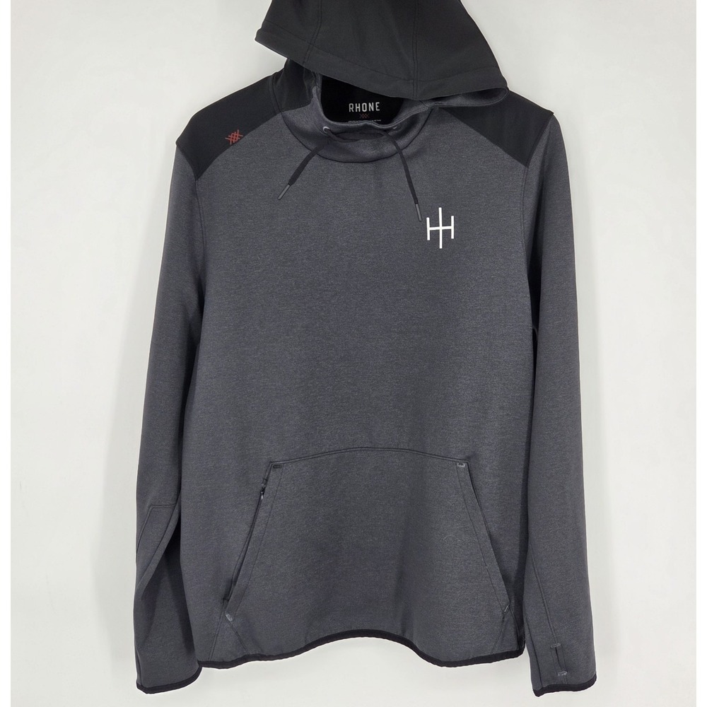 Rhone Hoodie Pullover Performance Sweatshirt Men's Size Large Dark Gray